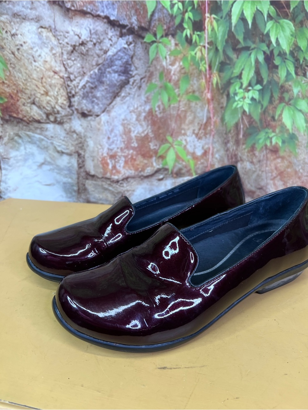 DANSKO Burgundy Olivia Patent Leather Loafers, 39 - Picture 3 of 14